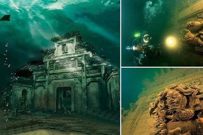 Tenggelam Lebih dari 500 Tahun, Misteri Kota Shi Cheng Bak Kota Atlantis, Bagaikan Kapal Waktu Bawah Air yang Dijuluki ‘Kota Singa’, Ditemukan Masih Tetap Utuh di Bawah Air Termasuk Pahatannya