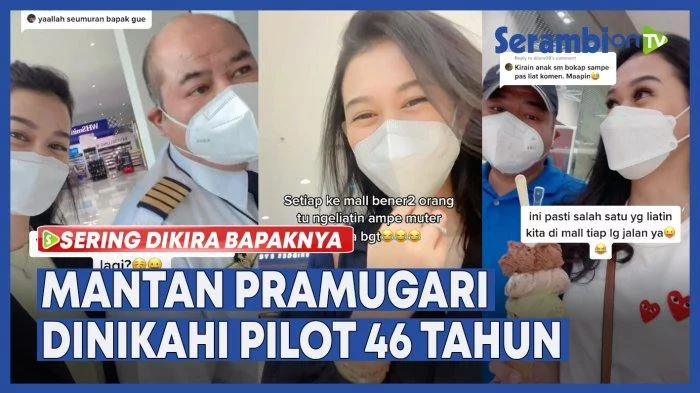 VIDEO - Viral, Sering Dikira Bapaknya, Padahal Mantan Pramugari Dinikahi Pilot 46 Tahun