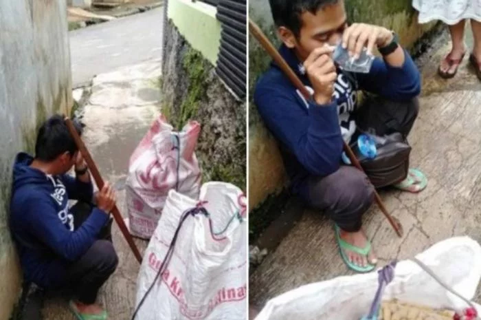 Viral! Penjual Kerupuk Menangis karena Kelaparan dan Dagangannya Tak Laku, Netizen: Allah Tidak Pernah Tidur