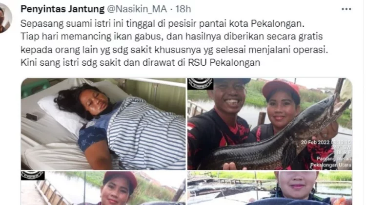 Dermawan! Suami Istri Ini Hobi Mancing Ikan Gabus Sampai Rela Blusukan, Hasilnya Dibagikan ke Warga